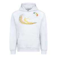 White kite kiteboarding kiting kitesurfing kitesurf gift premium t shirt Urban Hoodie - linhVisuals