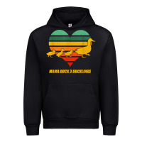 Black mama duck mother of 3 duckling funny mom mommy animal lover t shirt Urban Hoodie - linhVisuals