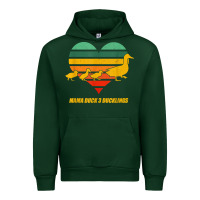 Forest Green mama duck mother of 3 duckling funny mom mommy animal lover t shirt Urban Hoodie - linhVisuals
