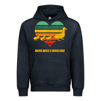 Navy mama duck mother of 3 duckling funny mom mommy animal lover t shirt Urban Hoodie - linhVisuals