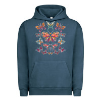 Pigment Midnight Navy butterfly breeds butterfly t shirt Urban Hoodie - linhVisuals