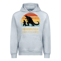 Heather Grey mens grandpazilla grandpa of monsters retro halloween christmas t shir Urban Hoodie - linhVisuals
