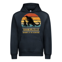 Navy mens grandpazilla grandpa of monsters retro halloween christmas t shir Urban Hoodie - linhVisuals