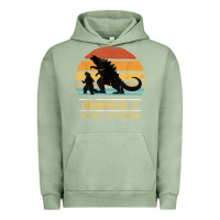 Pigment Oil Green mens grandpazilla grandpa of monsters retro halloween christmas t shir Urban Hoodie - linhVisuals