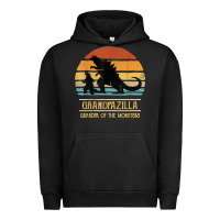 Pigment Black mens grandpazilla grandpa of monsters retro halloween christmas t shir Urban Hoodie - linhVisuals