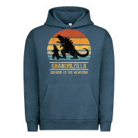 Pigment Midnight Navy mens grandpazilla grandpa of monsters retro halloween christmas t shir Urban Hoodie - linhVisuals