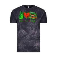 Cloud Black Peace Love Frogs Vintage Tee - Jasminsmagicworld
