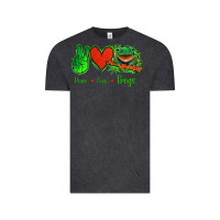Vintage Black Peace Love Frogs Vintage Tee - Jasminsmagicworld