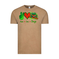 Vintage Coffee Peace Love Frogs Vintage Tee - Jasminsmagicworld