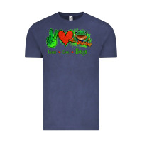 Vintage Denim Peace Love Frogs Vintage Tee - Jasminsmagicworld