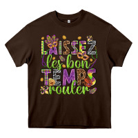 Chocolate Brown Loissez les bon temps rouler Heavy Core Tee - HowdyJamesFarm
