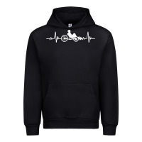 Black great recumbent bike heartbeat design cycling t shirt Urban Hoodie - linhVisuals