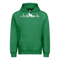 Emerald great recumbent bike heartbeat design cycling t shirt Urban Hoodie - linhVisuals