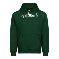 Forest Green great recumbent bike heartbeat design cycling t shirt Urban Hoodie - linhVisuals