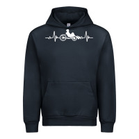 Navy great recumbent bike heartbeat design cycling t shirt Urban Hoodie - linhVisuals