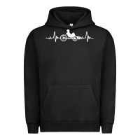 Pigment Black great recumbent bike heartbeat design cycling t shirt Urban Hoodie - linhVisuals