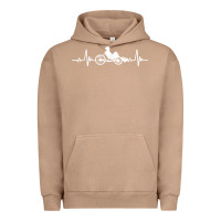 Pigment Burro great recumbent bike heartbeat design cycling t shirt Urban Hoodie - linhVisuals