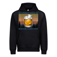Black bourbon goes in wisdom comes out vintage t shirt Urban Hoodie - linhVisuals