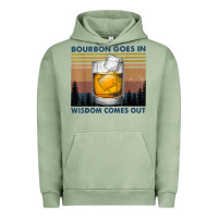 Pigment Oil Green bourbon goes in wisdom comes out vintage t shirt Urban Hoodie - linhVisuals