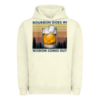 Pigment Pistachio bourbon goes in wisdom comes out vintage t shirt Urban Hoodie - linhVisuals