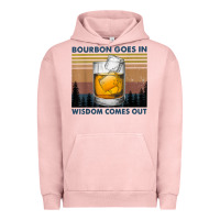 Pigment Salmon bourbon goes in wisdom comes out vintage t shirt Urban Hoodie - linhVisuals