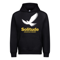 Black Solitude Mountain Resort Urban Hoodie - linhVisuals