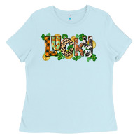 Baby Blue Western lucky St. Patrick's Day Ladies Tee - CowGirlArtShop