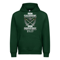 Forest Green iron sharpens iron quote proverbs 2717 christian cool gift t shirt Urban Hoodie - linhVisuals