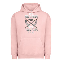 Pigment Salmon iron sharpens iron quote proverbs 2717 christian cool gift t shirt Urban Hoodie - linhVisuals
