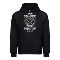 Black iron sharpens iron quote proverbs 2717 christian cool gift t shirt Urban Hoodie - linhVisuals