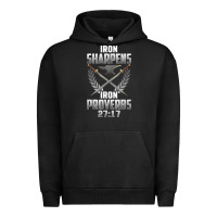 Pigment Black iron sharpens iron quote proverbs 2717 christian cool gift t shirt Urban Hoodie - linhVisuals