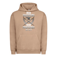 Pigment Burro iron sharpens iron quote proverbs 2717 christian cool gift t shirt Urban Hoodie - linhVisuals
