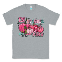 Heather Grey in october we wear pink Classic Tee - CowGirlArtShop