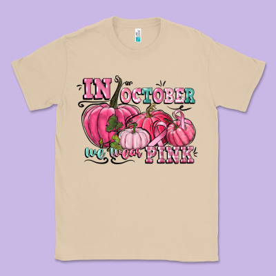 In October We Wear Pink Classic Tee Designed By Cowgirlartshop