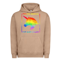 Pigment Burro feeling magical but also stabby unicorn rainbow t shirt Urban Hoodie - linhVisuals