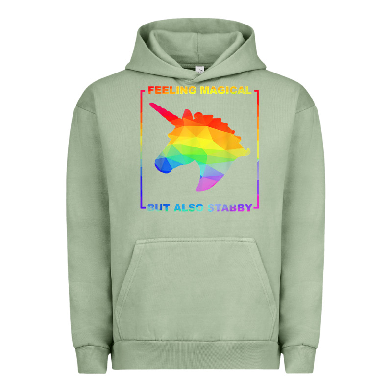 Feeling Magical But Also Stabby Unicorn Rainbow T Shirt Urban Hoodie by linhVisuals | Teevron