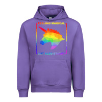 Tulip feeling magical but also stabby unicorn rainbow t shirt Urban Hoodie - linhVisuals
