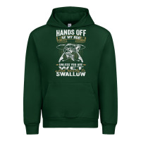 Forest Green mens hands off of my rod bass fishing fisherman t shirt Urban Hoodie - linhVisuals