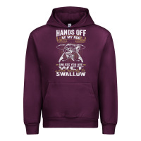 Mauve Wine mens hands off of my rod bass fishing fisherman t shirt Urban Hoodie - linhVisuals