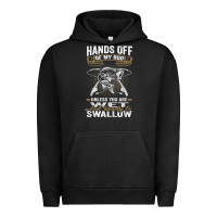Pigment Black mens hands off of my rod bass fishing fisherman t shirt Urban Hoodie - linhVisuals