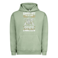 Pigment Oil Green mens hands off of my rod bass fishing fisherman t shirt Urban Hoodie - linhVisuals