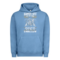 Pigment Pebble Blue mens hands off of my rod bass fishing fisherman t shirt Urban Hoodie - linhVisuals