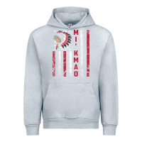 Heather Grey mi’kmaq tribe native american flag mi’kmaq heritage related t shir Urban Hoodie - linhVisuals