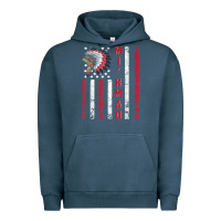 Pigment Midnight Navy mi’kmaq tribe native american flag mi’kmaq heritage related t shir Urban Hoodie - linhVisuals