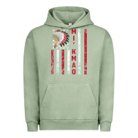 Pigment Oil Green mi’kmaq tribe native american flag mi’kmaq heritage related t shir Urban Hoodie - linhVisuals