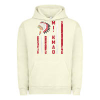 Pigment Pistachio mi’kmaq tribe native american flag mi’kmaq heritage related t shir Urban Hoodie - linhVisuals