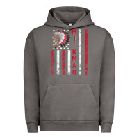Pigment Tornado mi’kmaq tribe native american flag mi’kmaq heritage related t shir Urban Hoodie - linhVisuals