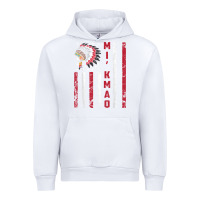 White mi’kmaq tribe native american flag mi’kmaq heritage related t shir Urban Hoodie - linhVisuals