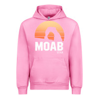 Fuchsia Pink moab utah arches national park vintage retro outdoor hiking pullover h Urban Hoodie - linhVisuals