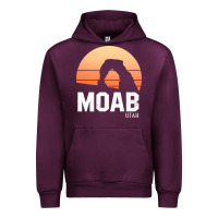 Mauve Wine moab utah arches national park vintage retro outdoor hiking pullover h Urban Hoodie - linhVisuals